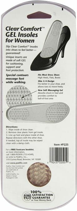 PediFix Clear Comfort Gel Insoles for Women