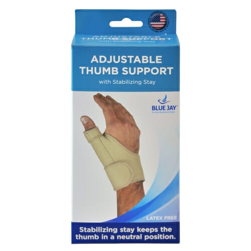 BLUE JAY Adjustable Thumb Support with Stabilizing Stay