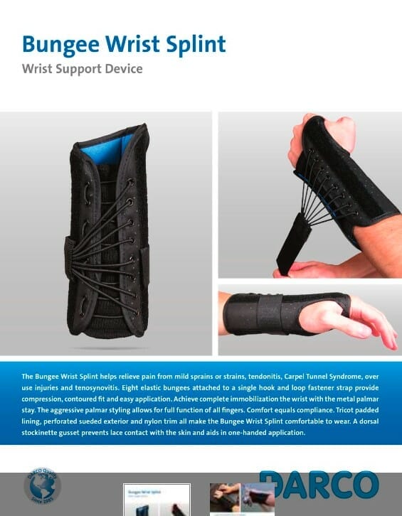 DARCO Wrist Splint with Bungee Closure – Immobilizes Wrist and Relieves Pain from Mild Sprains, Strains, and Carpal Tunnel Syndrome - Image 3