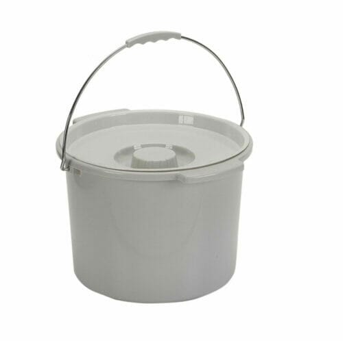 Drive Medical Commode Pail with Lid and Handle 12 Quart