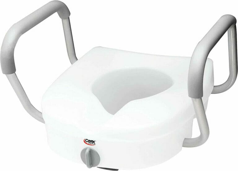 CAREX EZ Lock™ Raised Toilet Seat With Adjustable Handles 5" Toilet