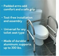 Carex Bathroom Safety Rail features