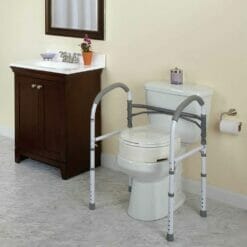 Alternative view of Carex Bathroom Safety Rail With Handles – Toilet Support For Elderly & Handicap, 300 lbs Weight Capacity