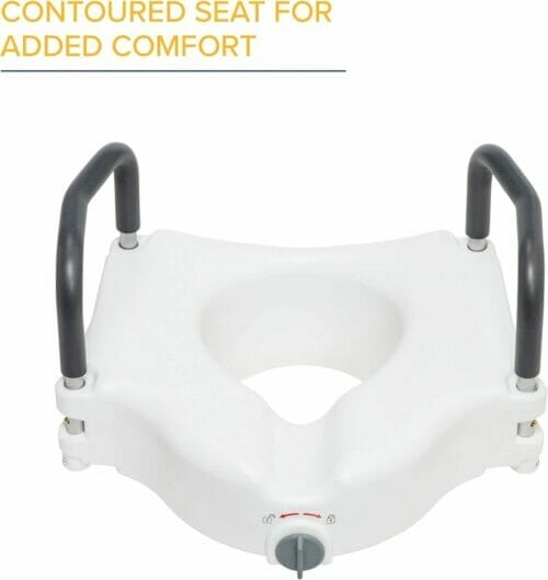 Drive Medical 2-in-1 Locking Raised Toilet Seat - comfort seat