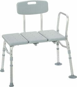 Drive Medical PreserveTech™ Bathtub Transfer Bench – Adjustable Backrest,
