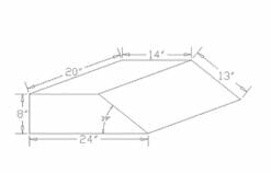 Alex Orthopedic 8 inches Leg Wedge dimensions