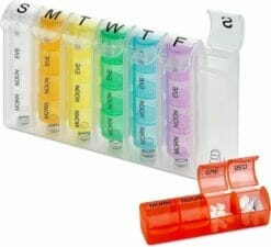 North American Health Wellness Pop-Up Weekly Pill Organizer – For pills and vitamins