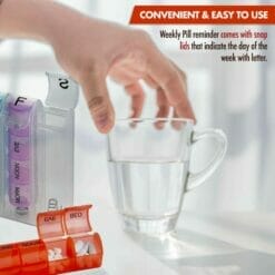 Pop-Up Weekly reminder Pill Organizer