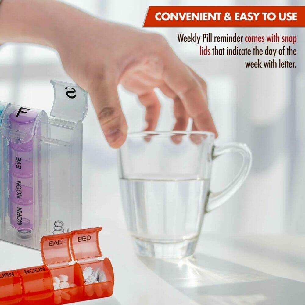 Pop-Up Weekly reminder Pill Organizer
