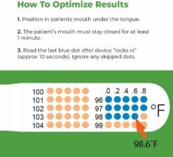 TempaDOT Disposable Clinical Thermometers how to optimize results