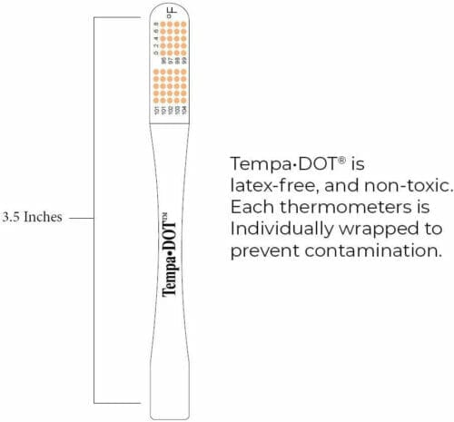 TempaDOT Disposable Clinical Thermometers latex-free non toxic