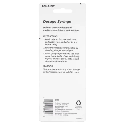 Acu-Life Dosage Syringe 2 Teaspoon