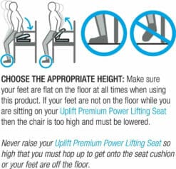 Carex Uplift Seat Assist choose appropriate chair height