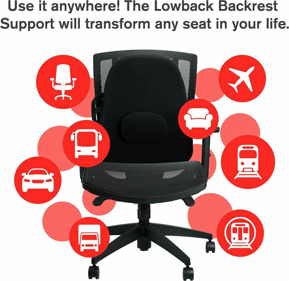 ObusForme Lowback Backrest Support – Adjustable Lumbar Support, Relieves back pain, Improves Posture - Image 5
