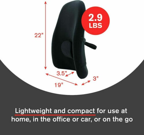 ObusForme Wideback Backrest Support dimensions