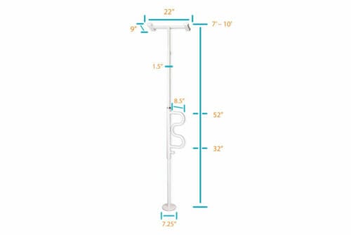 Stander Security Pole and Curve Grab Bar