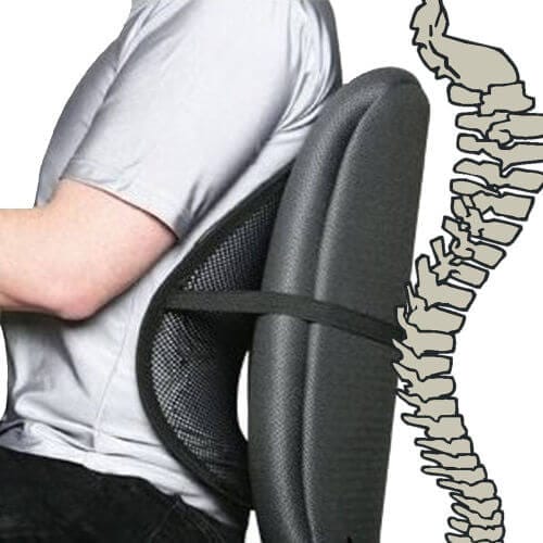 Mesh back support cushion for office