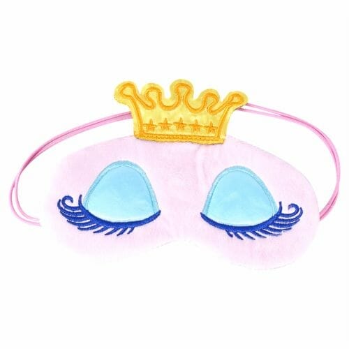 Pink Sleeping Princess crown Mask
