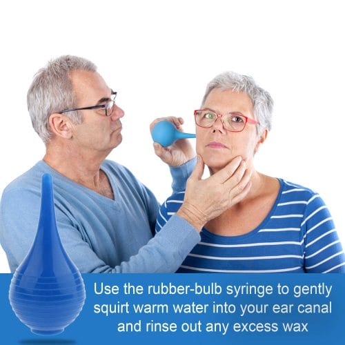 Ear rubber-bulb syringe for earwax removal