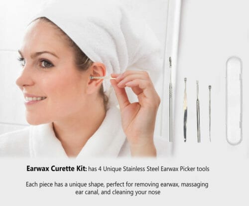 Earwax Curette Kit stainless steel ear picker tools