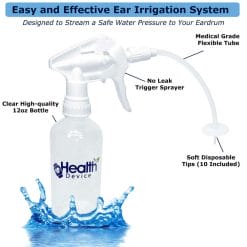 Easy and effective ear irrigation system - safe water pressure to eardrum