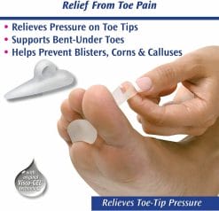 Pedifix Visco-GEL Hammer Toe Cushion - Helps Prevent Blisters Corns & Calluses and comforts related forefoot pain.