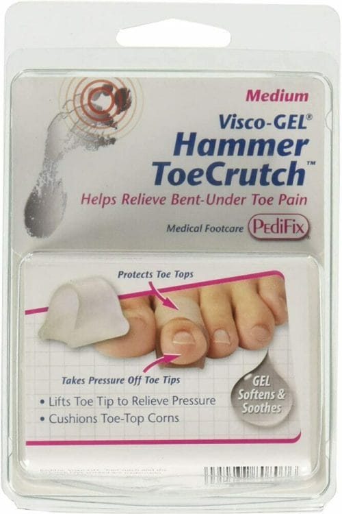 Pedifix Visco-gel Hammer Toe Crutch - Relieve Bent-under toe pain