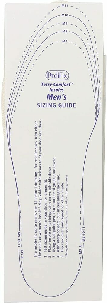 PediFix Sockless Terry Comfort Insoles