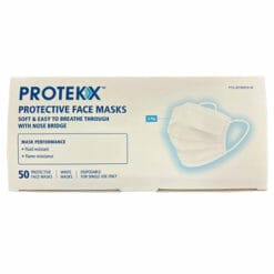 Protekx Protective Face Masks with Ear Loops and Nose Bridge