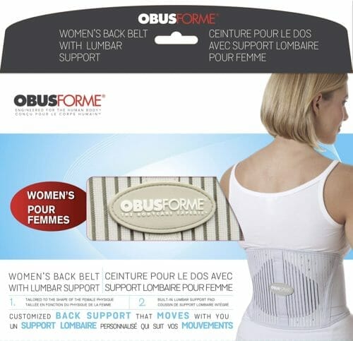OBUSFORME Male Black Belt with Built-in Lumbar Support