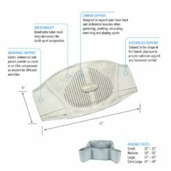 OBUSFORME Male Black Belt with Built-in Lumbar Support