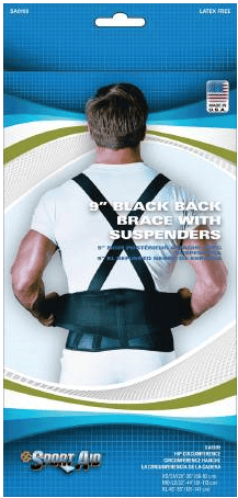 SPORT AID Back Brace with Suspenders