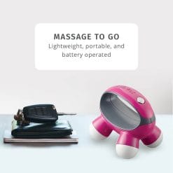 Homedics Quatro Mini Massager with Hand Grip – Lightweight and portable