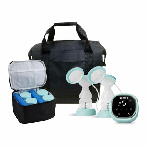 Zomee Z2 Electric Breast Pump Bundle With Tote And Cooler Kit Breast