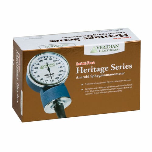 Veridian Heritage Series Aneroid Blood Pressure Monitor With Nylon Adult Cuff