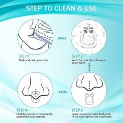 SnoreFree Anti-Snoring Nose Clip – steps to clean and use
