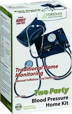 Veridian Healthcare Two-Party Home Blood Pressure Kit with Detached Nurse Stethoscope