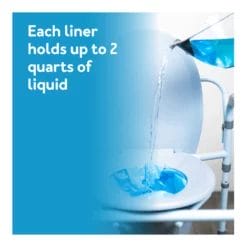 Carex Commode Pail Liners with Ultra Absorbent Powder (Pack of 7)