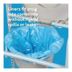 Carex Commode Pail Liners with Ultra Absorbent Powder (Pack of 7)