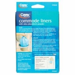 Carex Commode Pail Liners with Ultra Absorbent Powder (Pack of 7)
