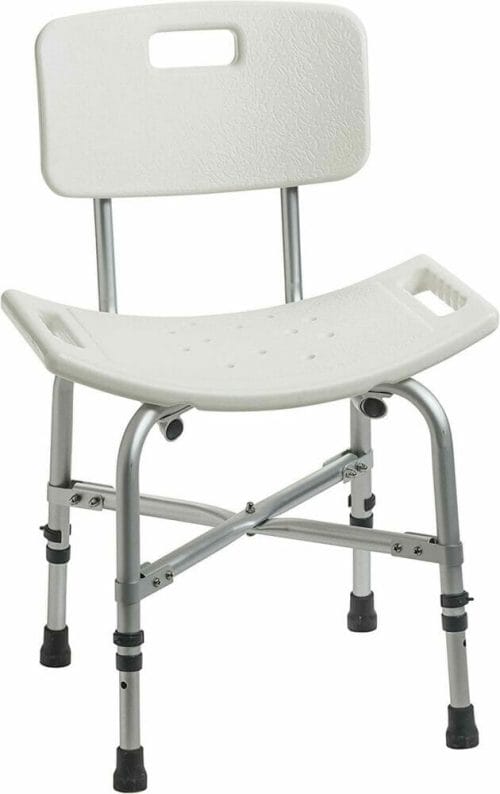 Drive Medical 12021KD-1 Bariatric Heavy Duty Bathroom Bench with Back
