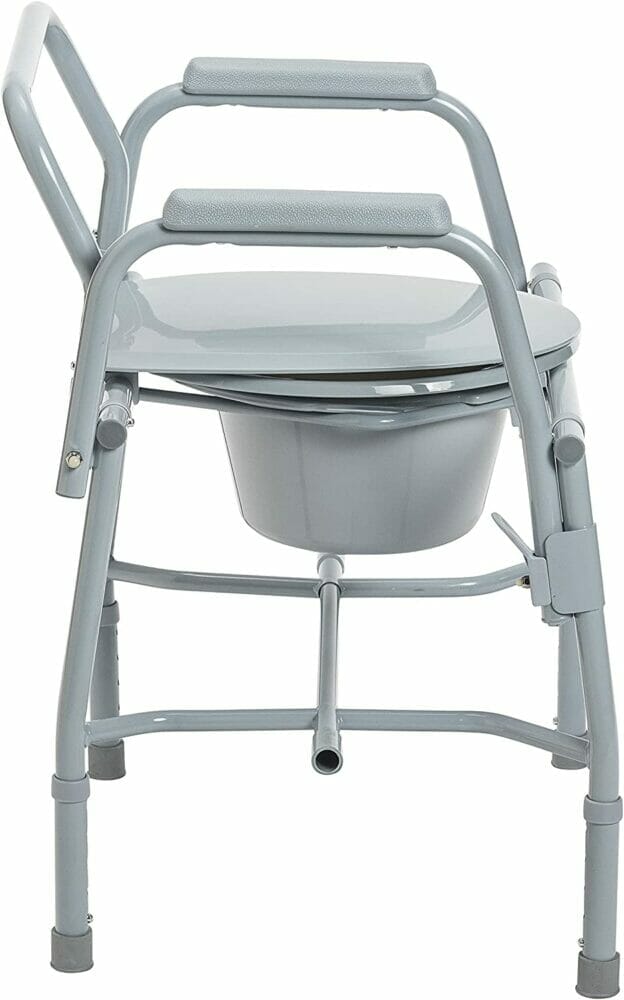 Drive Medical K. D. Deluxe Steel Drop-Arm Commode – Allows Safe And ...