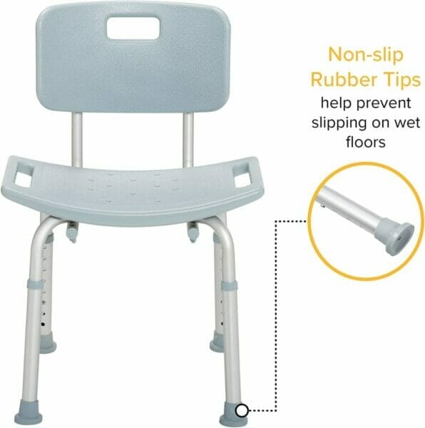 Drive Medical Shower Safety Chair Removable Backrest And Adjustable