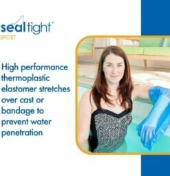 Seal-tight Sports Cast Protector prevents water penetration