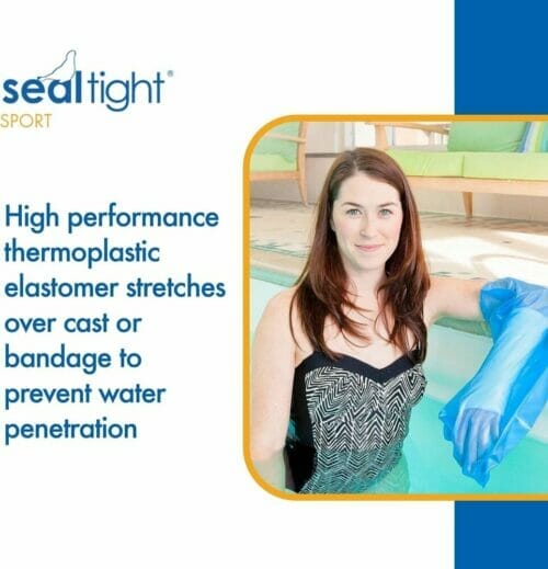 Seal-tight Sports Cast Protector prevents water penetration