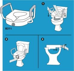 CAREX EZ Lock™ Raised Toilet Seat with Adjustable Handles - use instructions
