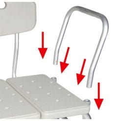 Drive Medical PreserveTech™ Bathtub Transfer Bench – Adjustable Backrest,