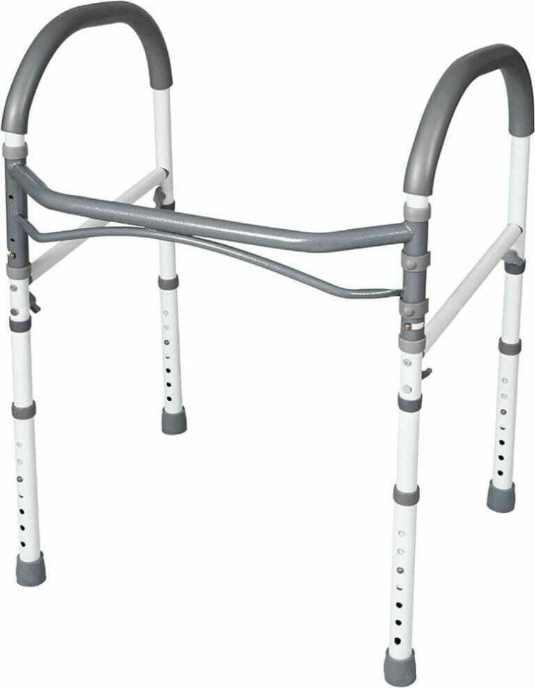 Carex Bathroom Safety Rail With Handles Toilet Support For Elderly