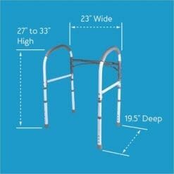 Carex Bathroom Safety Rail dimensions