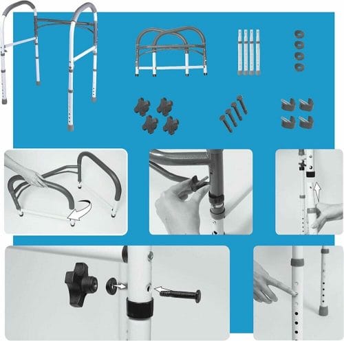 Carex Bathroom Safety Rail parts and assembly